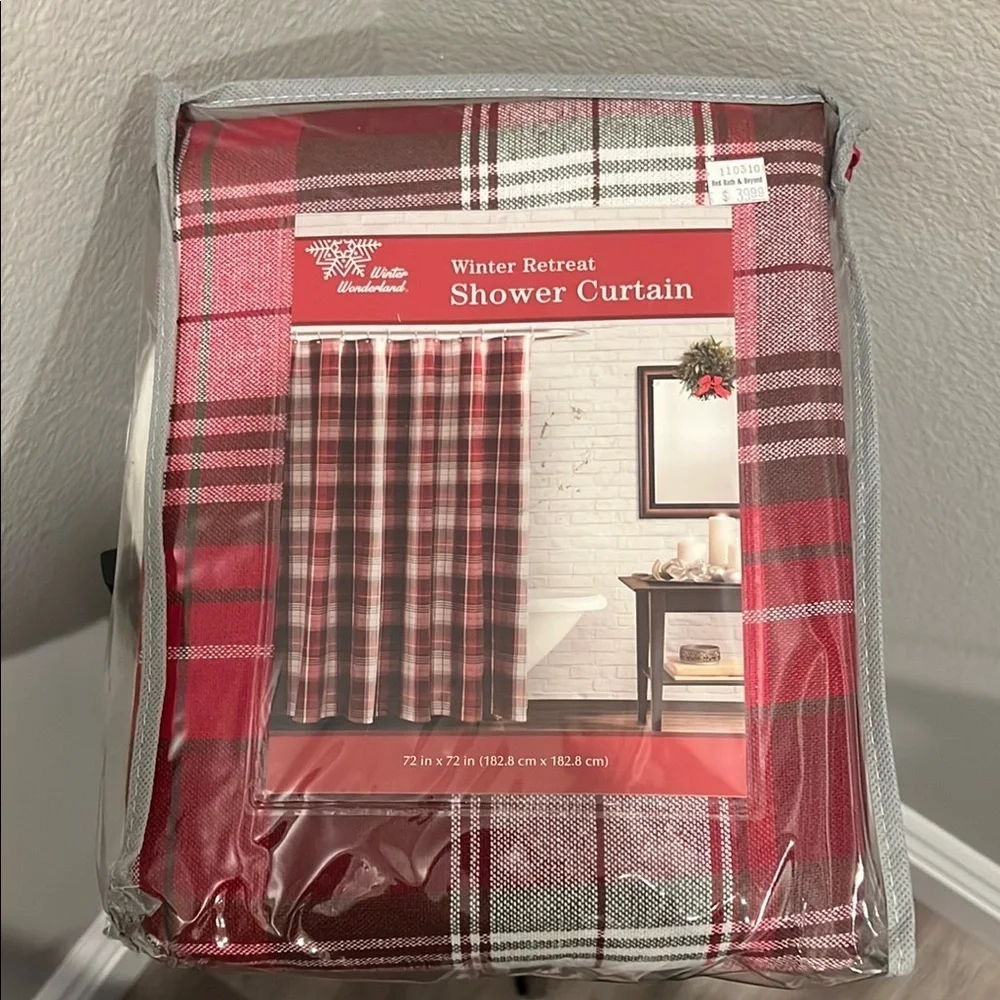 Shower Curtain - Red Plaid by